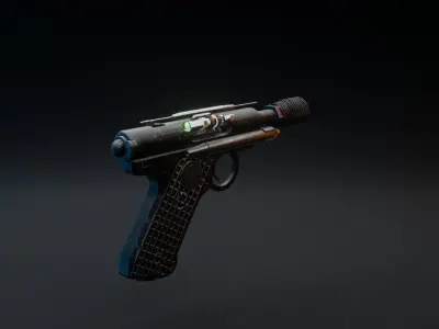 StarWars DT-12 heavy blaster Low-poly 3D model
