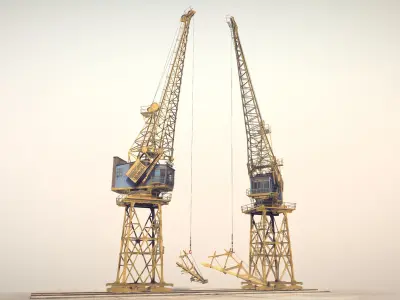 Crane STOTHERT-PITT livery ver-2 Low-poly 3D model