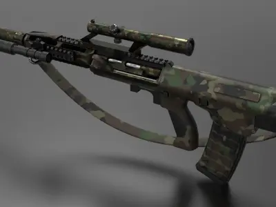 AUG Gun Fps - Tps Low-poly 3D model