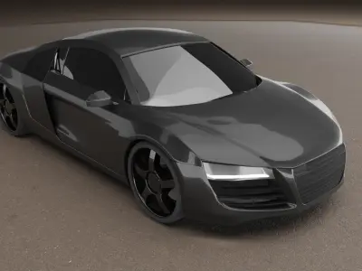 Audi R8 from 2008 model year Free 3D model