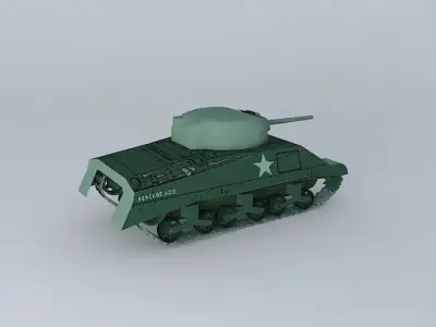 tank Sherman Bastogne Free 3D model
