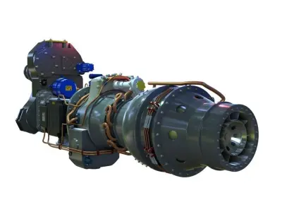 INDIAN-TURBO-PROPELLER rocket engine 3D model