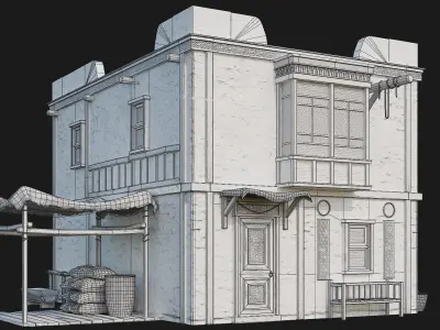 05-08 - Arabic Houses 4K Low-poly 3D model