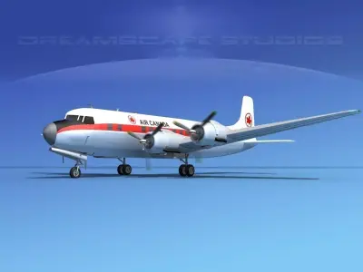 Douglas DC-6 American Airlines 3D model