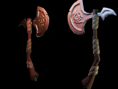 DRAGON AXE Low-poly 3D model