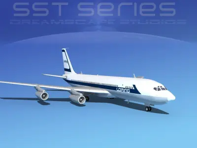 Boeing 707-320 SS loring Air Charter 3D model