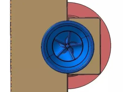 Water turbine with 12VDC Generator 230-1150 Watt 10-30 m head 3D print model