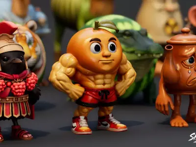 Italian Brainrot Pack VOL2 Low-poly 3D model