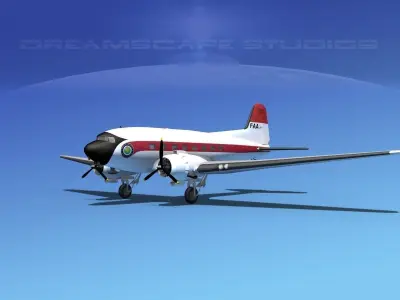 Douglas DC-3 FAA 3D model