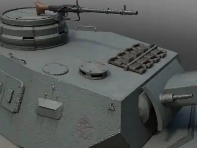 PzKpfw Panzer IV Ausf F G H Low-poly 3D model