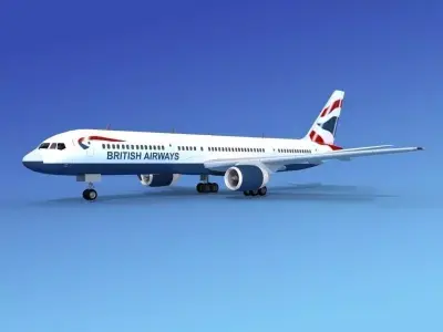 Boeing 757-200 British Airways 3D model