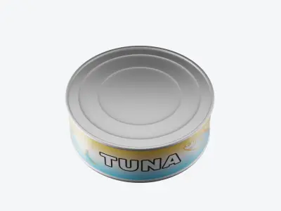 Tuna Can Texturized Oil glossy 3D model