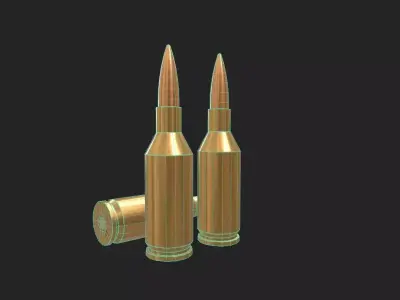 243 Winchester SSM Ammo Low-poly 3D model