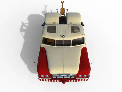 MAZ-541 soviet aircraft tug 3D model