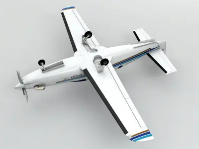 Grob G-160 Aircraft Low-poly 3D model