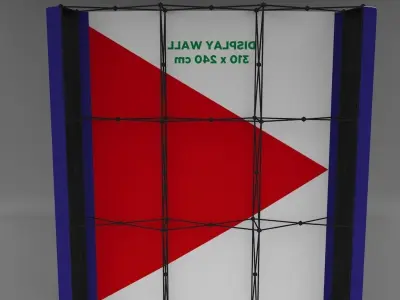 Banner Wall Display Low-poly 3D model