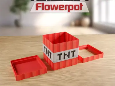Minecraft TNT Pot Free 3D print model