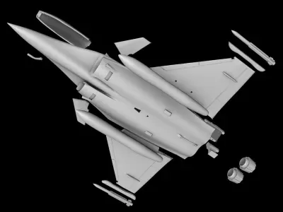 DASSAULT RAFALE Scale 1-48 Landing Mode Stl Files Print Ready  3D print model