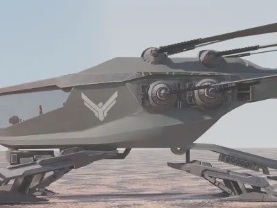 Dune Ornithopter  Sci fi Helicopter 3D model