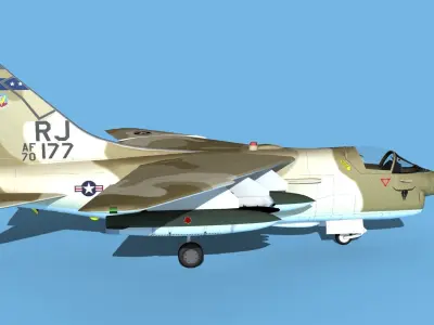 Chance Vought A-7E Corsair II V06 USAF 3D model