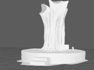 Old Tree Trunk of Pipal tree 3D model