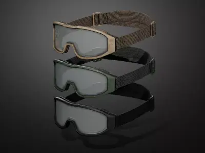 Tactical glasses Low-poly 3D model