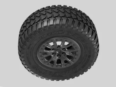 Good Year off road tire and rim 3D model 3D model