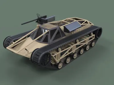Tracked vehicle from movie GI Joe 3D model