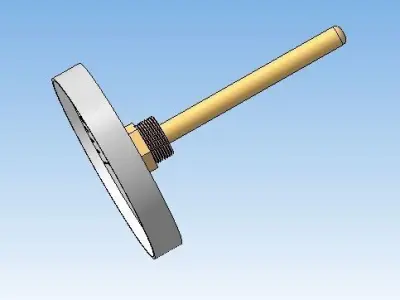 Thermometer d100 mm in a sleeve L100 mm 3D model