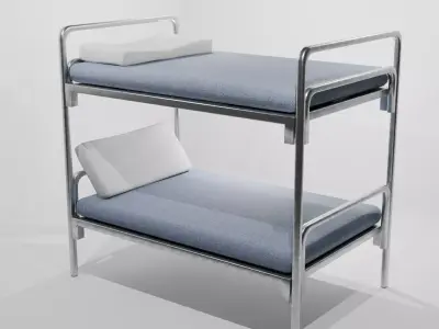 Metal Bunk Bed Free low-poly 3D model