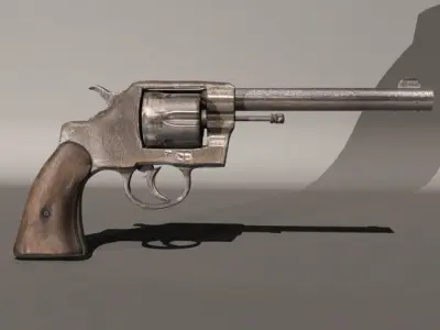 Colt Revolver 1892 Low-poly 3D model