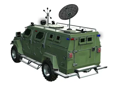 Armored Truck Low-poly 3D model