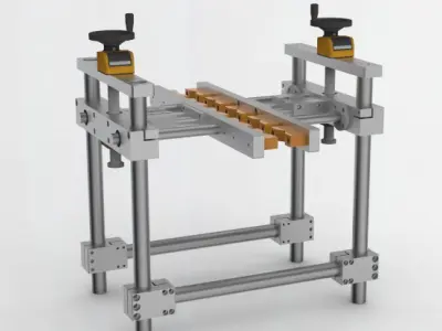 Clamping adjusting mechanism 3D model