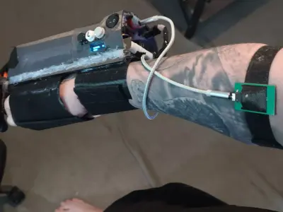 Prosthethic arm with EMG or Audio control Includes code Free 3D print model