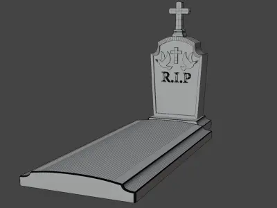 Tombstone Low Poly 3D Model by Cytrus Low-poly 3D model