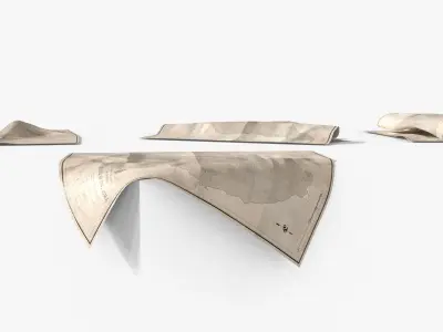 WWII US Historic Maps 01 Low-poly 3D model