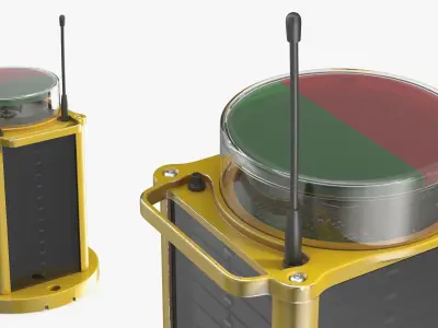 Airport Runway Light Set with Navigation Lamps 3D model
