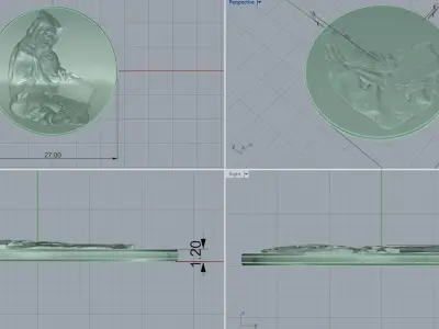 Grigor Narekatsi Gregory of Narek 3D print model