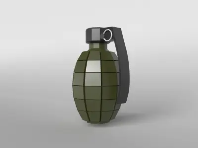 Grenade v1 002 Low-poly 3D model
