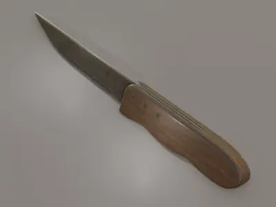 PBR Kitchen Knife Free low-poly 3D model
