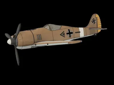FOCKE WULF FW-190 A4- STL files - 3D printing 3D print model