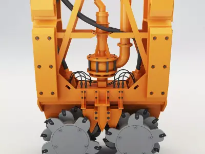 Drilling rig Low-poly 3D model