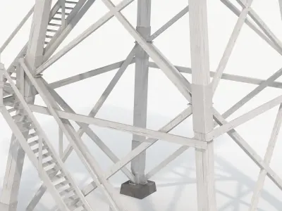 Fire Lookout Tower 3D model