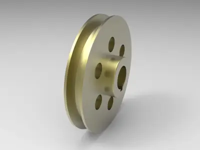 Pulleys metal pulley with holes 3D model