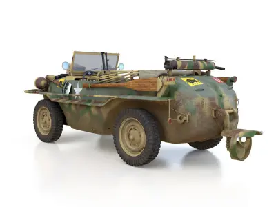 VW - Typ 166 - Schwimmwagen - 23 Hussars  3D model