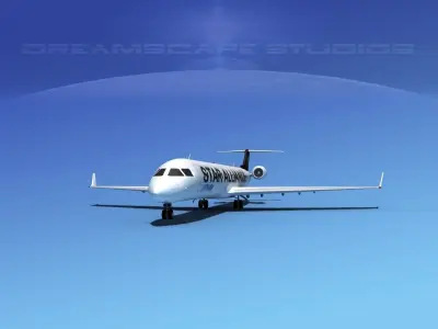 Bombardier CRJ900 Star Alliance 3D model