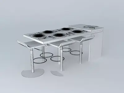Game Dinner - Barbecue (FULL) Free 3D model