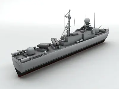  Albatros Class Fast Patrol Boat Military Ship Low-poly 3D model