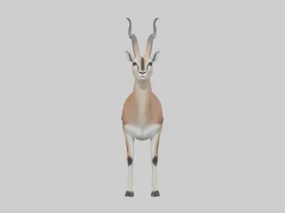 Spakes gazelle Low-poly 3D model