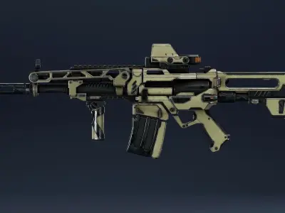 Weapon Sci Fi Pack Vol 2 Low-poly 3D model